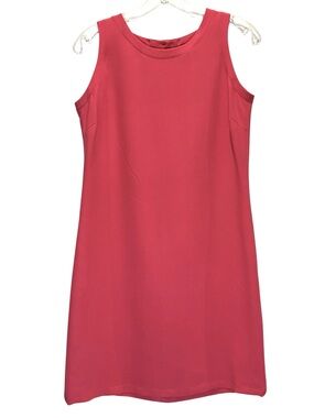 VTG Freeport Studio Coral Silk Sleeveless Midi Cocktail Dress - Size 6 Petite